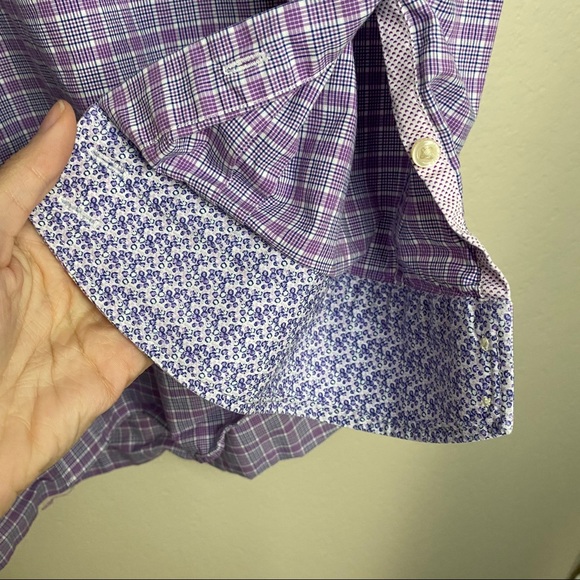 NO OFFERS TED BAKER Endurane microcheck button up shirt - Picture 8 of 11